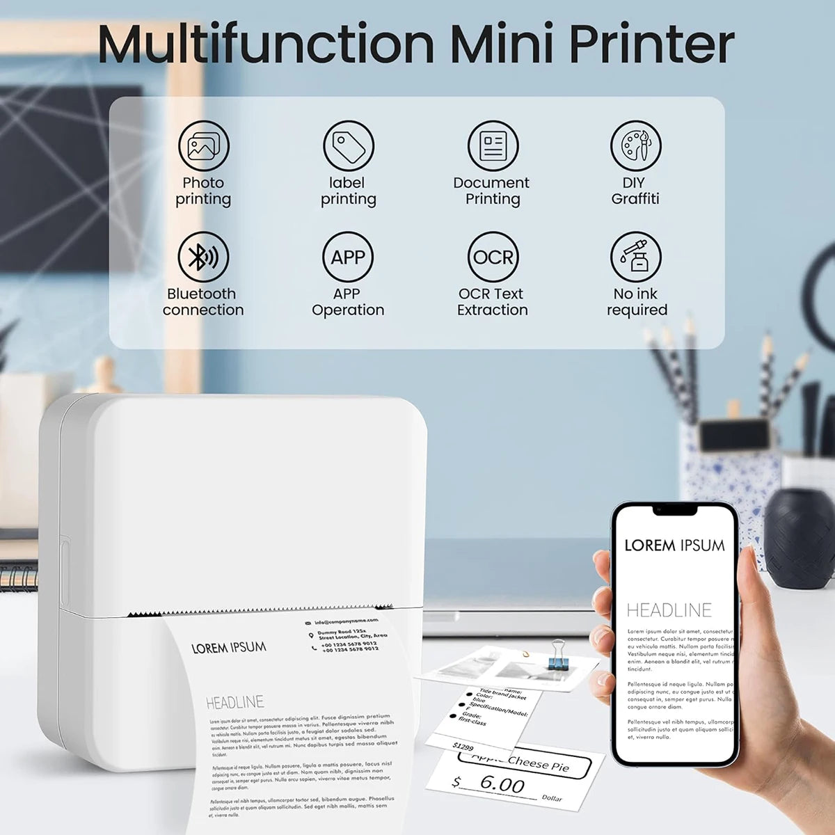 Mini HD Portable Printer