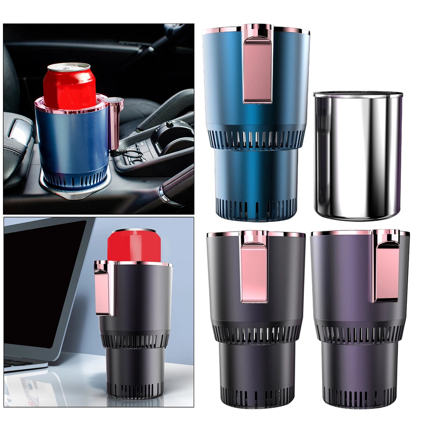 DC 12V Car Heating Cooling Cup Touch Control  2 in1 Electric Coffee Milk Warmer and Cooler Beverage Mug with Temperature Display