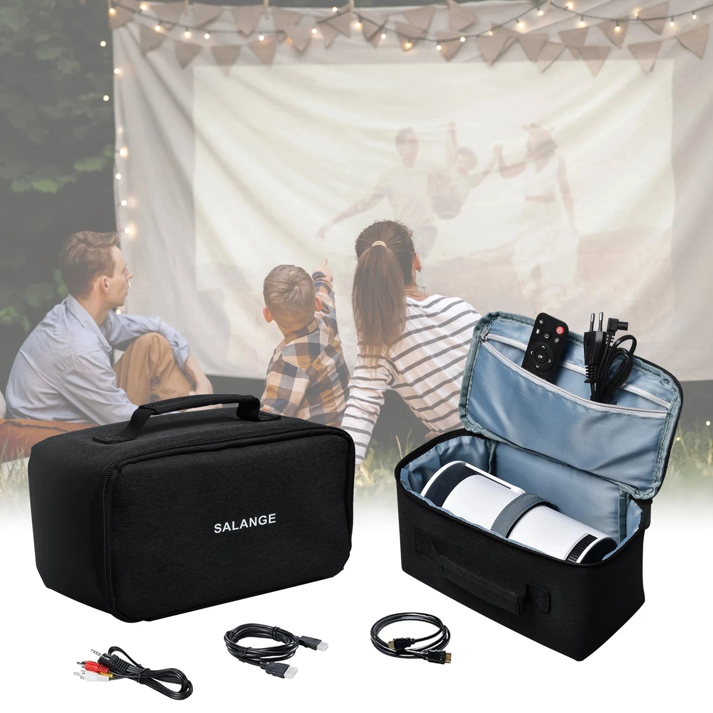 Salange Projector Storage Case Travel Carry Projector Bag for HY320 Zipper Protector Carrying Bags for HY300 Projector