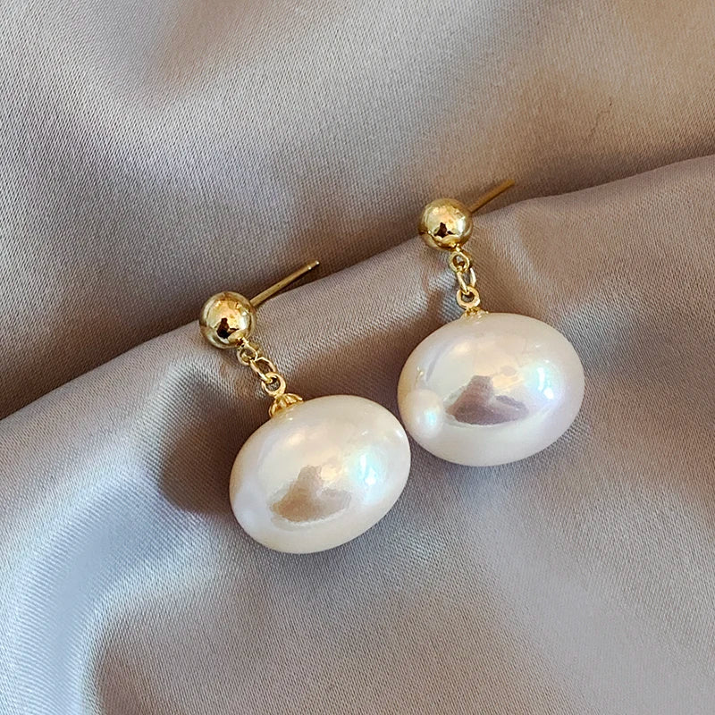 3 New Elegant Gold Pearl Earrings