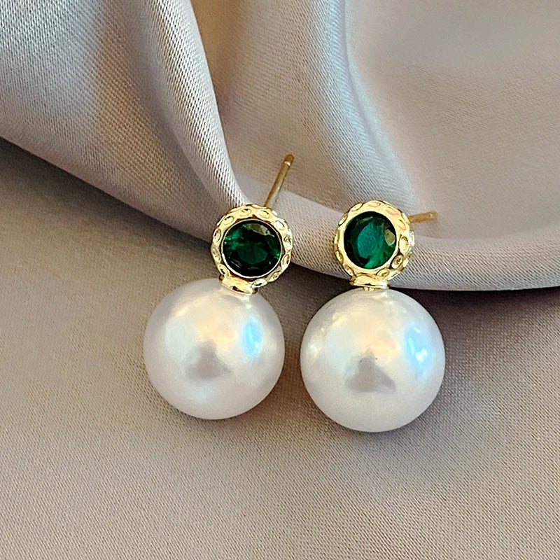 3 New Elegant Gold Pearl Earrings