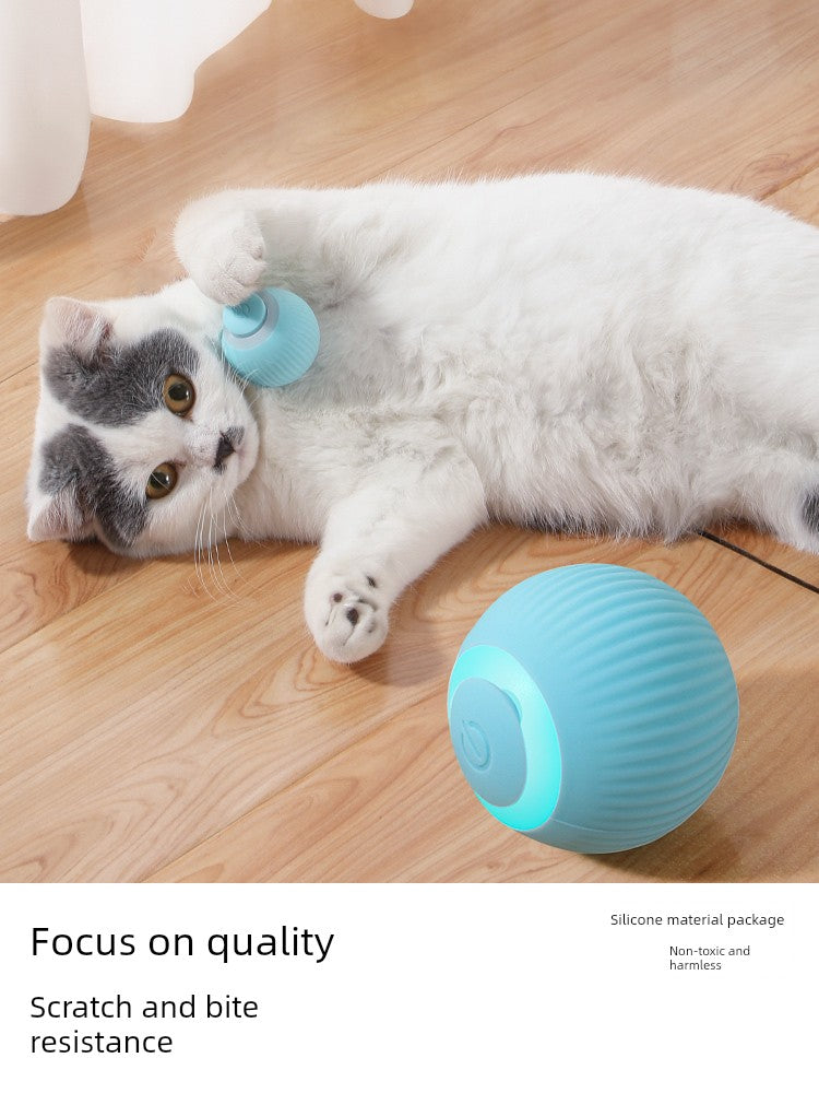 Self-Hi Relieving Stuffy Electric Rolling Ball Cat Toy