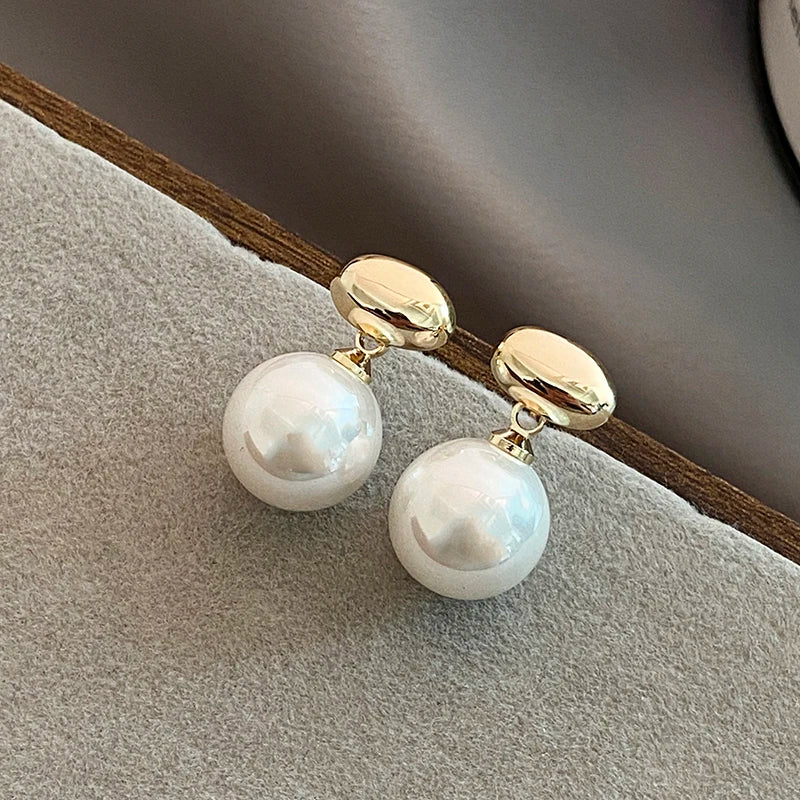 3 New Elegant Gold Pearl Earrings