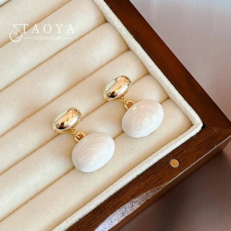 3 New Elegant Gold Pearl Earrings