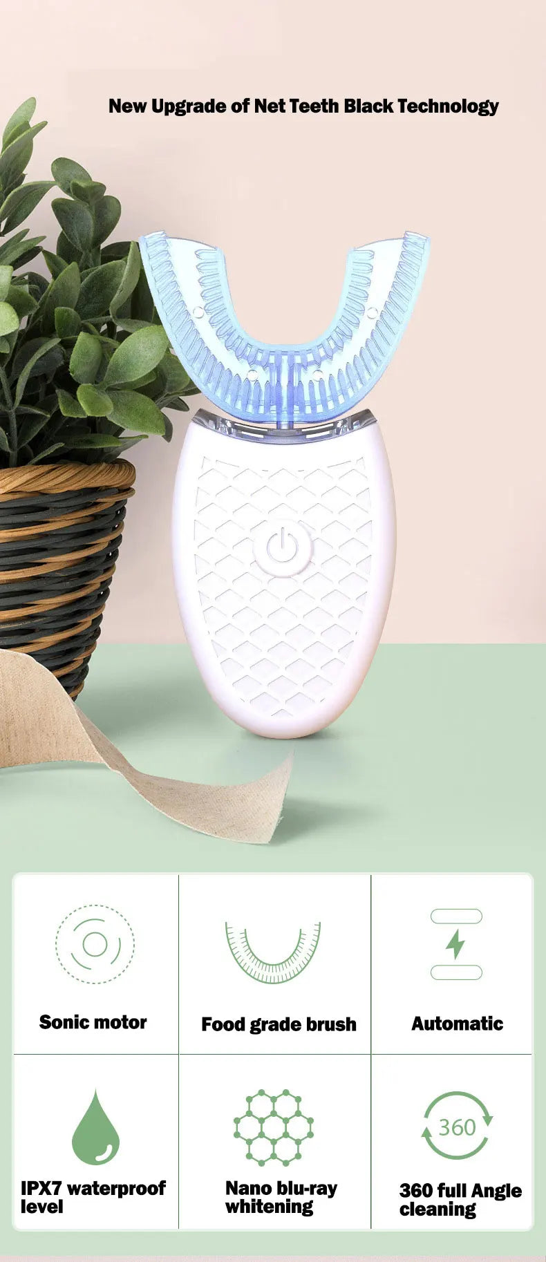 U-Type Toothbrush 360 Degrees