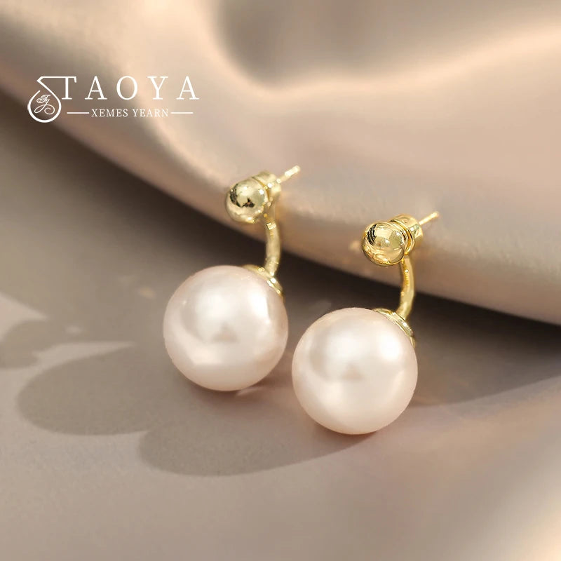 3 New Elegant Gold Pearl Earrings